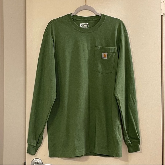 CARHARTT Loose Fit Heavyweight Long Sleeve Pocket T-Shirt - Picture 2 of 8